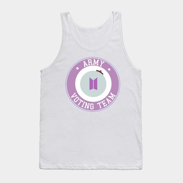 BTS ARMY voting team logo Tank Top by Oricca